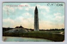 Milford MA-Massachusetts, Irish Round Tower, Antique Vintage c1907 Postcard picture