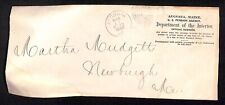 Augusta, ME 1890 U.S. Pension Agency Dept. of the Interior - Cover Only picture