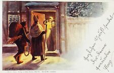 EARLY Signed Docker 1899 Santa Claus with Krampus Vienna picture