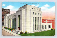 c1934 Linen Postcard Chattanooga TN Tennessee US Post Office Building picture