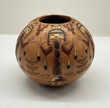 Vint Nancy Ann Chilly Yei Dancing Kachinas Pottery Seed Pot Navajo 3
