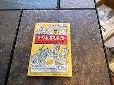 1950s Taride Paris Monuments Fold out Map picture