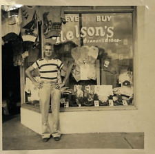 Vintage 1940s Photograph Street Scene Store Front Nelson's Deamen's Store picture