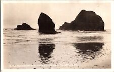 RPPC Seal Rocks, Netarts Beach Tillamook County OR Vintage Postcard P66 picture