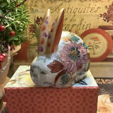 Vintage Hand Decorated Asian Rabbit~Detailed Floral Pattern~Porcelain~4.5”L X 5” picture