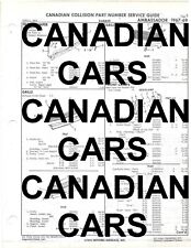 CANADA Collision part numbers 1967 1968 69 AMC Ambassador parts book Marlin DPL picture