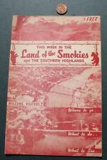 June 1962 Tennessee North Carolina Land of the Smokies guidebook GREAT OLD ADS - picture