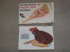 The 1949 Deluxe Esquire Girl Calendar Pin Up Complete 12 Month with Sleeve picture