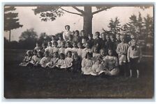 Lamont Iowa IA Postcard RPPC Photo Childrens Scene Field c1910's Antique Posted picture