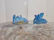 80-100g Titanium Aura Blue Crystal Rainbow Healing Cluster Geode Rock Decor Gift picture