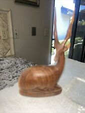 African Hand Carved Sitting Gazelle From Kenya picture