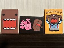 Domo Rectangular Magnet Set Of 3 -  3.5” X 2.5” - Nerds Rules, Heart Farts, Face picture
