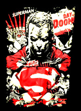 Superman T Shirt Day Of Doom DC Comics Black Graphic Men's Size Large picture