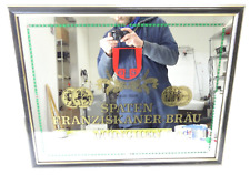 Vintage Spaten Franziskaner-Bräu German Beer Bar Mirror Wall Sign picture