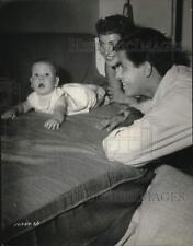 1957 Press Photo Jerry and Patti Lewis with son on 