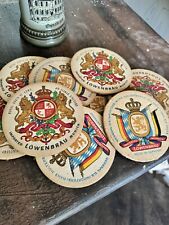 Lot of 10 Vintage German Lowenbrau Beer COASTERS 1960s Royal Coats Of Arms picture