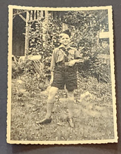WW2 WWII German original photo postcard Young boys org in uniform Pimpf DJ 1934 picture
