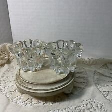 PAIR OF GLASS VOTIVE CANDLE HOLDERS- APPROX 2 X 2 3/4 picture