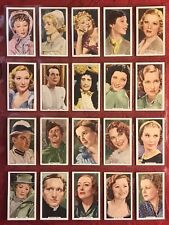 1939 GALLAHER-MY FAVOURITE PART-FILM STARS-COMPLETE 48 CARD SET-VG+EXCELLENT picture