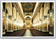 Postcard Italy Church Salerno Amalfi interior cathedral 3X picture