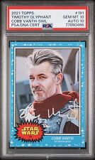 2021 Topps Star Wars Living Set #191 Timothy Olyphant Cobb Vanth PSA 10 Auto 10 picture