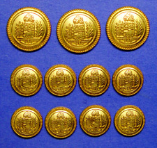DIANE STEINER REPLACEMENT BUTTONS 11 GOLD TONE JACKET buttons, GOOD USED COND. picture