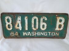 Vintage 1954 Washington 84106 B License Plate 70123 picture