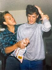 T3  Photograph Cute Men Guy Bumped Head Got Ouchie Rubbing Gay Interest 1980's picture