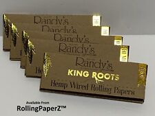 5X PACKS of RANDY'S ROOTS KING SIZE HEMP WIRED ROLLING PAPERS  picture