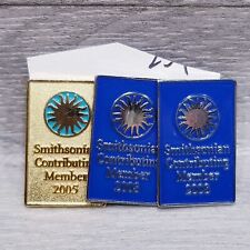 Smithsonian Contributing Member 2005 & 2008 Pins Pinbacks Museum Support Lot 3 picture