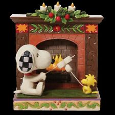 Peanuts by Jim Shore Snoopy Woodstock Fireplace Marshmallows 4.33 Inch 6010325 picture