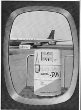 SABENA BELGIAN 1963 BOEING 707 JET MONSANTO SKYDROL 500A AD picture