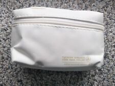 NEW Turkish Airlines FORMIA Toiletry Kit Amenity Bag case Beige Zip Sold EMPTY  picture