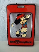 Vintage Walt Disney World Mickey Mouse Golf Bag Luggage Tag - Acrylic 4