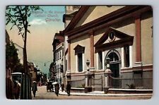 Gibraltar-Gibraltar, Entrance To The Roman Catholic Church, Vintage Postcard picture