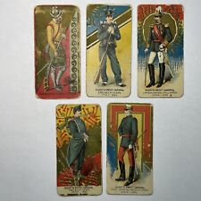 1888 KINNEY TOBACCO MILITARY (N224) LOT OF 5 TRADING CARDS ANTIQUE picture