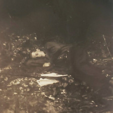 Forest Floor Sleeping Man RPPC Postcard c1915 Hunting Rifle Camping Hunter B1123 picture