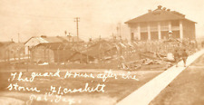 RPPC Guard House After Storm DAMAGE Ft Crockett GALVESTON Texas RARE Postcard picture