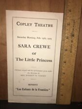 1919 The Little Princess Copley Theatre, Aid For Franco-American Children. War picture