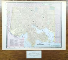 Vintage 1897 BALTIMORE MARYLAND Map 14