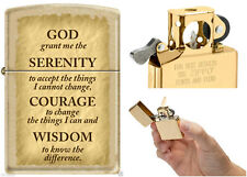 God Grant me the Serenity Prayer Solid Brass Zippo Pipe Lighter New picture