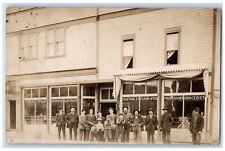 c1910 General Store Plumbing Glassware Baseball Children RPPC Photo Postcard picture