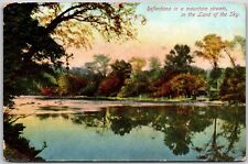 1909 Reflection Mountain Stream Swannannoa River North Carolina Posted Postcard picture
