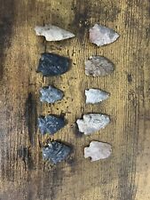 Small Indian Native American arrowheads lot Of 10 picture