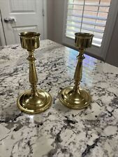 Vintage Baldwin Polished Brass Candlestick - 8 inches Tall picture