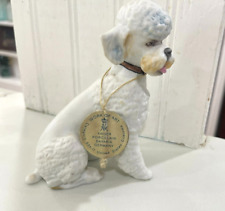 AK Kaiser Porcelain White Poodle Figurine - Made In Germany, Hand Painted picture