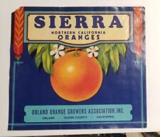 Vintage Original 1950 Sierra Brand Citrus Crate Label picture