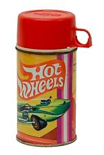 Vintage 1969 Mattel HOT WHEELS Red Line Metal Thermos No. 2804 Painted Bottom picture
