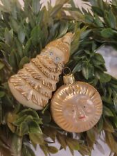 Vintage mid-century glass Christmas ornaments picture