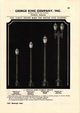 Vintage 1937 Print Ad George King Co Street Lamps American Street Illuminating picture